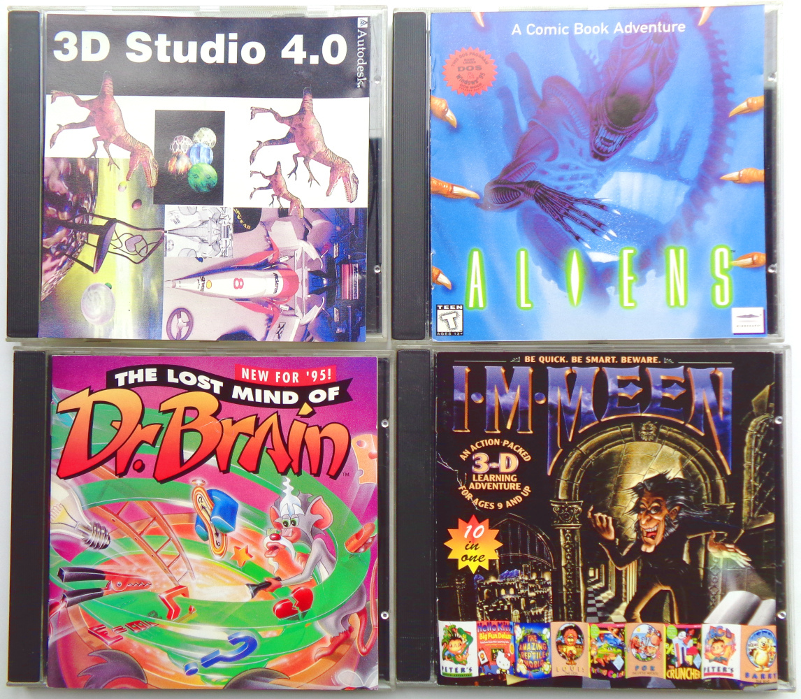 新古品 英語版 画像・教育ソフトいずれか English Graphic, Educational software DOS, Win3.1, Win95