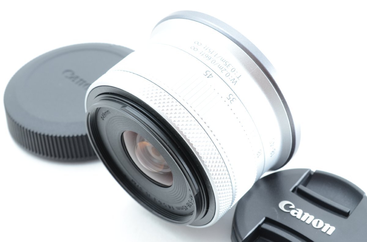 #C388 ★新品級！★CANON RF-S 18-45mm F4.5-6.3 IS STM シルバー キヤノン