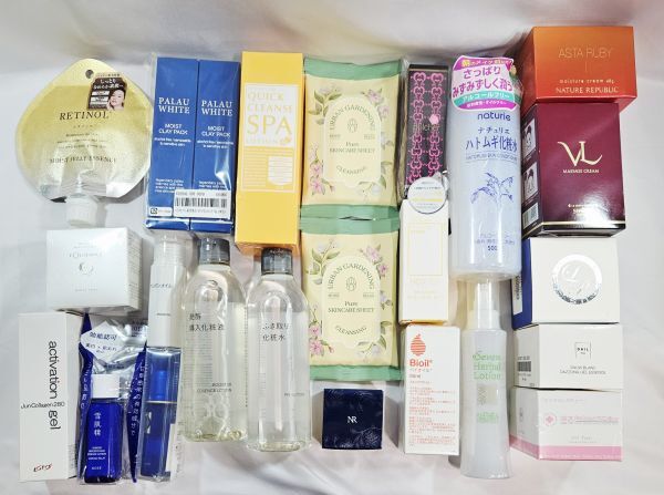 【E1】アーバンガーデニング フューチャーラボ他クレンジングシート化粧水美容クリーム等基礎化粧品スキンケア大量コスメ 未開封品含まとめ