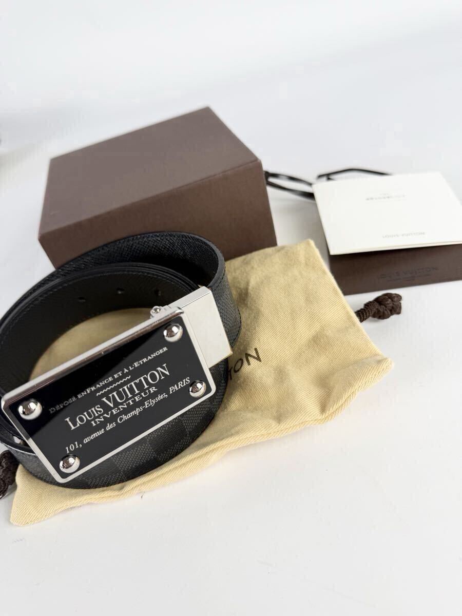 【正規品】美品〜LOUIS VUITTON ルイヴィトン サンチュール アンヴァントゥール ベルト　箱　袋　紙冊子付き