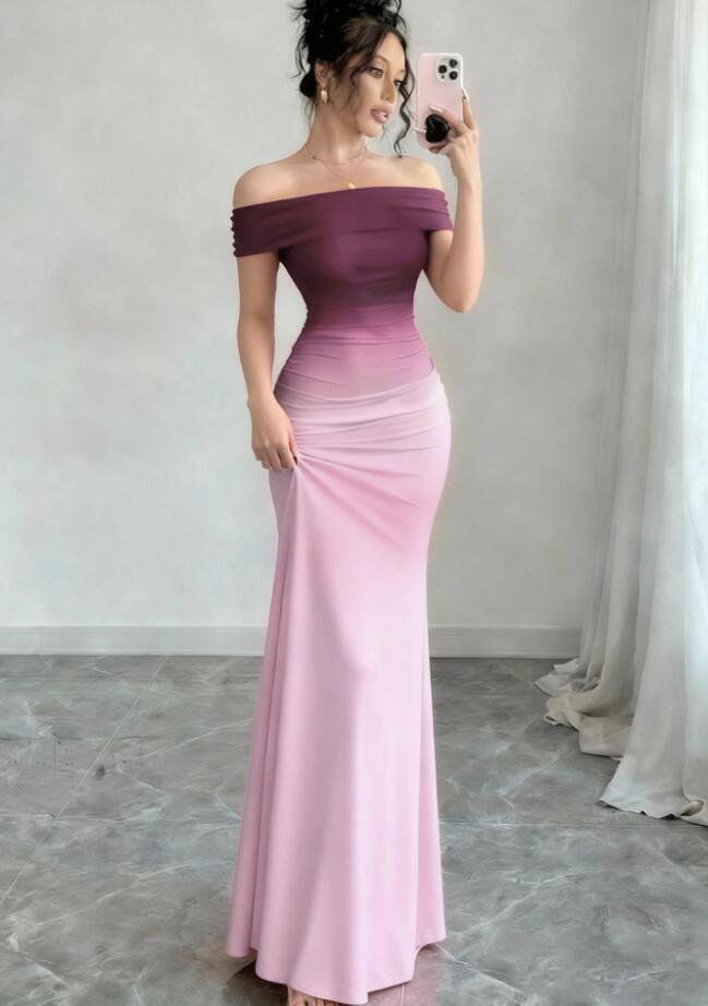 L0605　ワンピースレディース● 着心地抜群 20代30代40代 ●高品質　　素敵　　dress　　オフショルダー　　ピンク