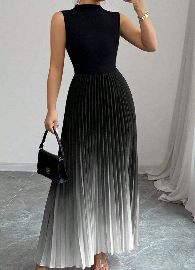 L0605　ワンピースレディース● 着心地抜群 20代30代40代 ●高品質　　素敵　　dress　　プリーツ　　グレー