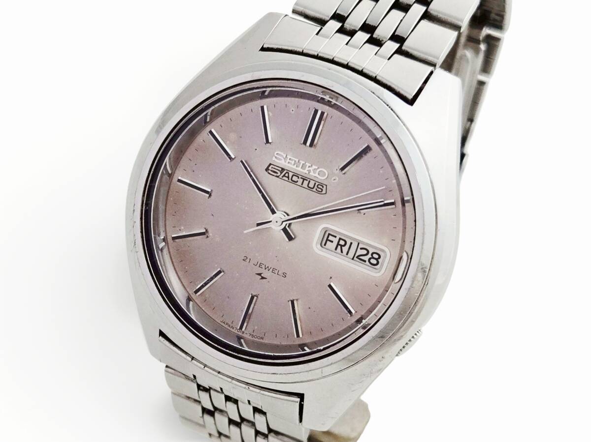 6S2イ26 ★稼働★ SEIKO/セイコー 5 ACTUS アクタス 7019-7060 自動巻き 21石 デイデイト 腕時計 mens watch