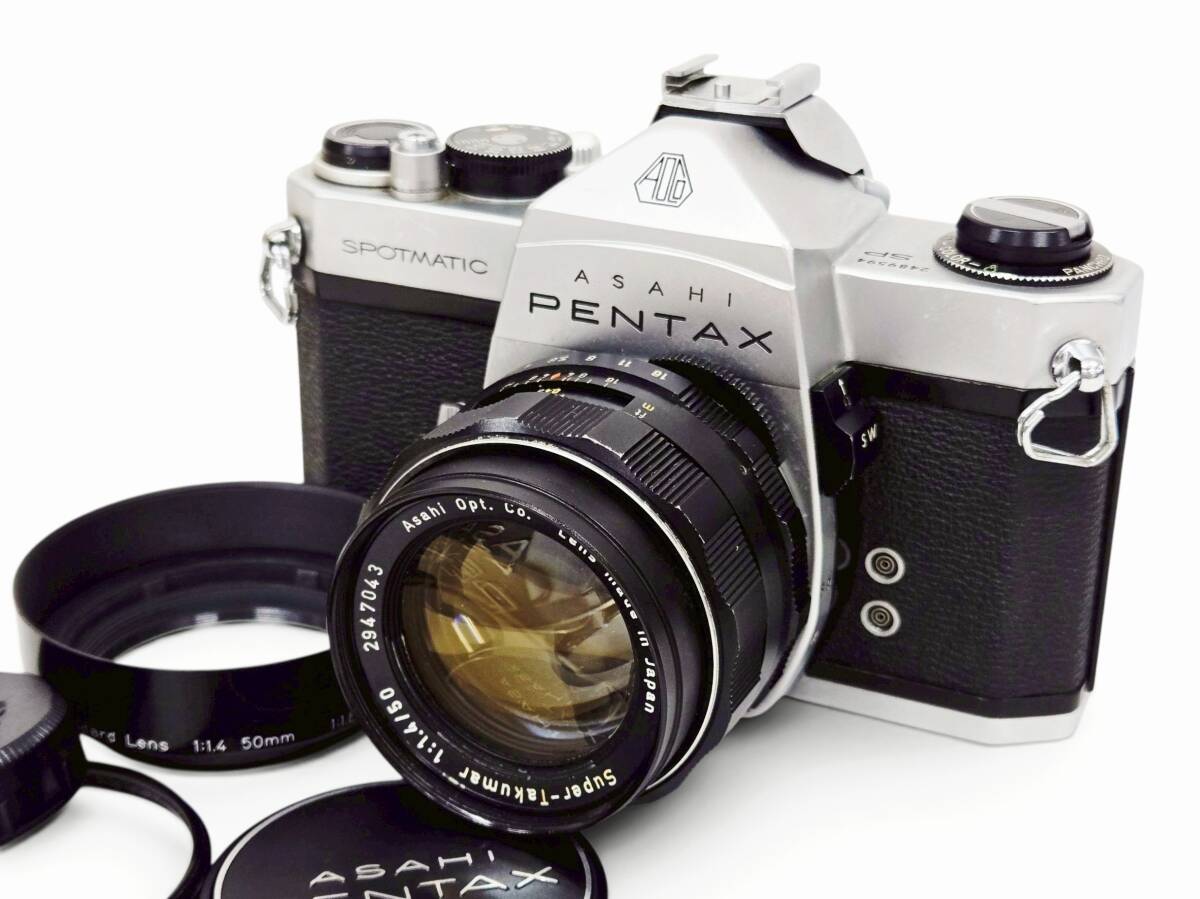 6E2ア3 ★シャッターOK★ PENTAX/ペンタックス SPOTMATIC + Super-Takumar 50mm F1.4 一眼レフ フィルムカメラ
