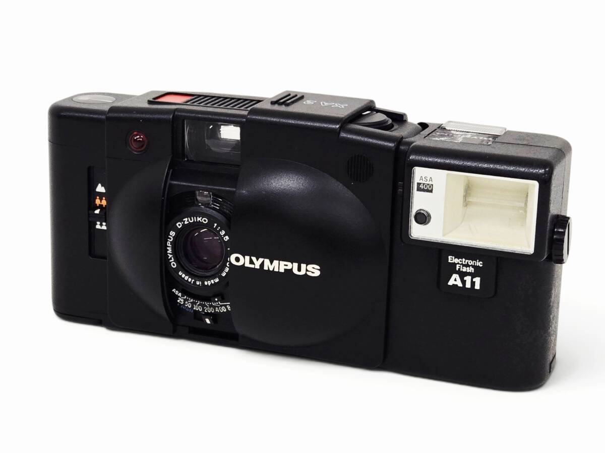 5M5ア45 R★シャッターOK★ OLYMPUS/オリンパス XA2 ＋ Flash A11 フラッシュ付 コンパクトフィルムカメラ Compact Film Camera