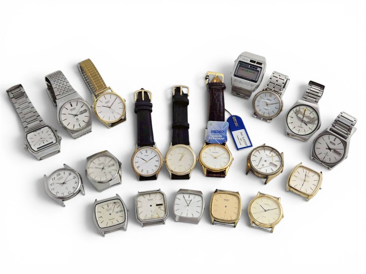 6E1イ32 ★SEIKO 腕時計 19点 まとめ★ セイコー SPIRIT スピリット/TYPE Ⅱ タイプ2/Silver Wave シルバーウェーブ 等 クォーツ ジャンク