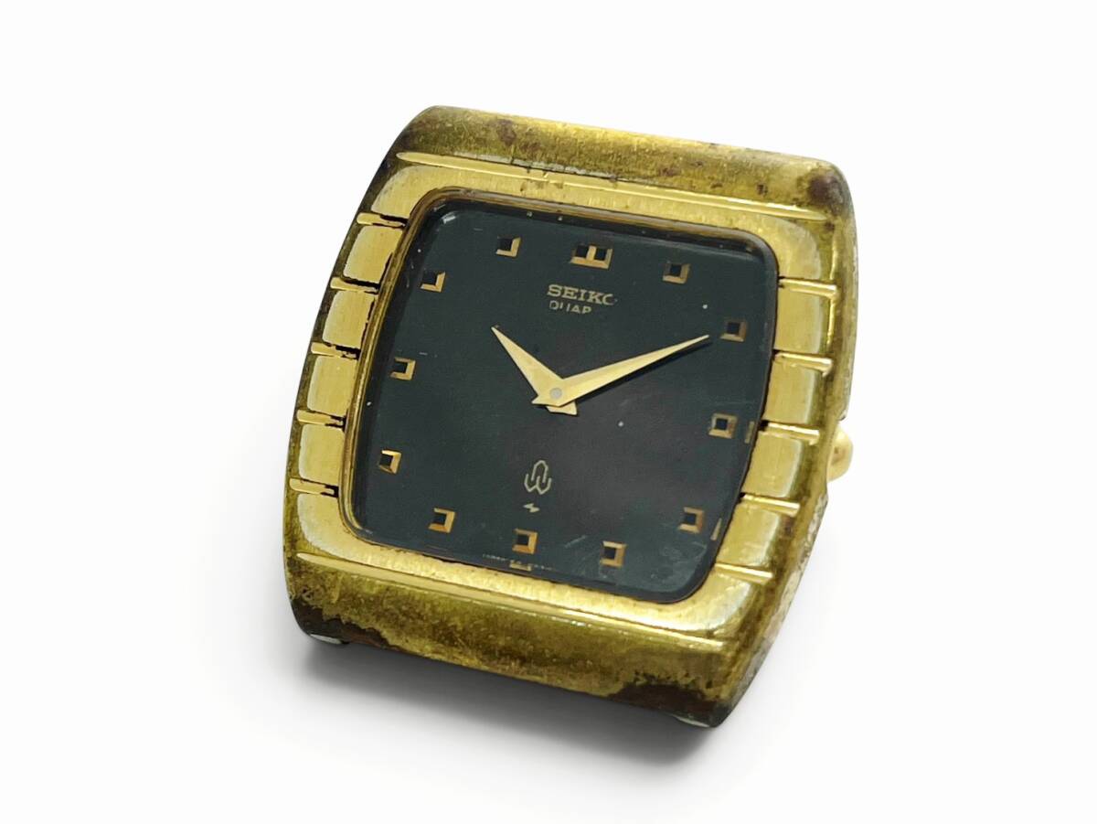 6M1イ25 S★稼働★ SEIKO/セイコー 43-7040 ブラック文字盤 Quartz 腕時計 mens watch