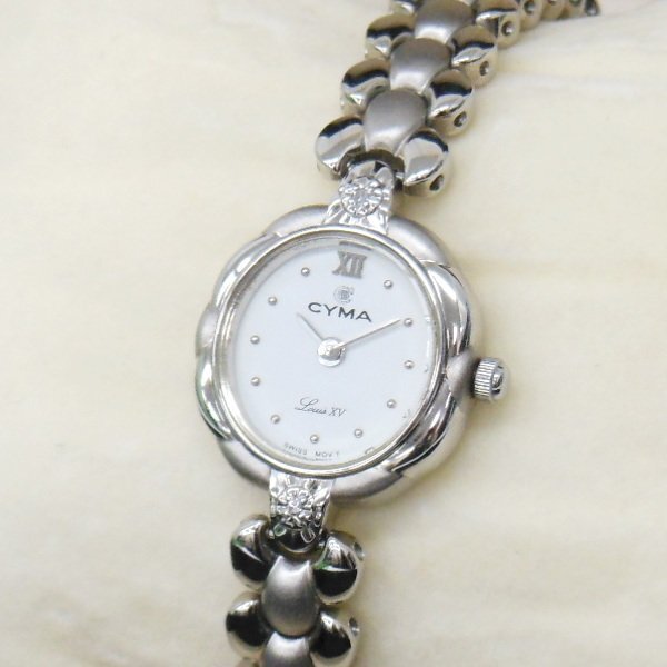 K【大関質店】ジャンク 不動品 CYMA レディスクォーツ ルイ15世