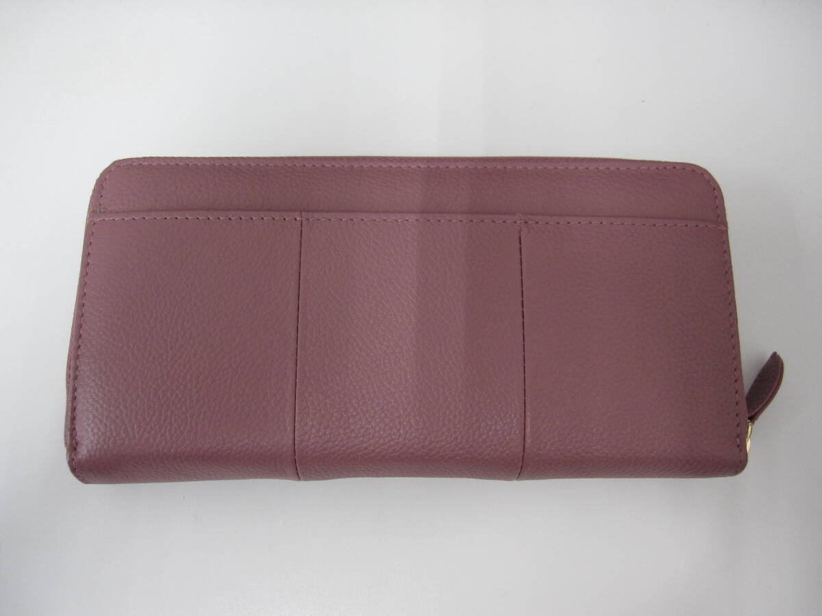 ★#179A 【保管品】RafiCaro ピンク系 ラウンドファスナー長財布