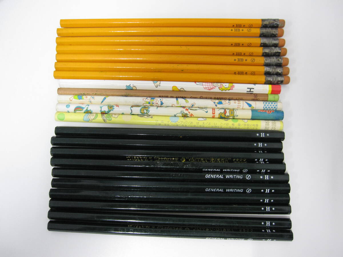 ★#46A(2025) 【保管品】鉛筆各種 22本1セットで H/HB等 未使用未削り品 小学生 文房具 消耗品 何本あっても困らない