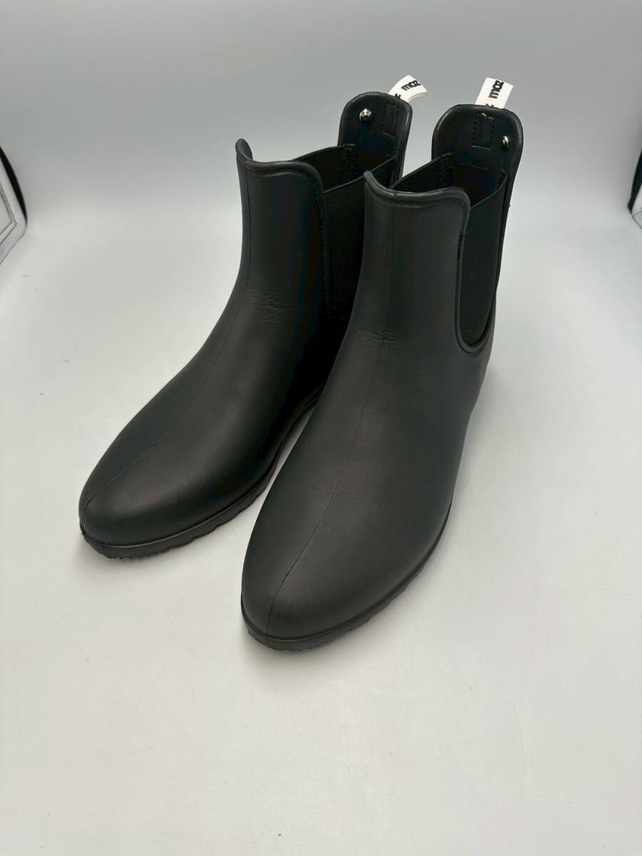 ☆813　MOZ　レインブーツ　サイドゴアブーツ　ブラック　Lサイズ