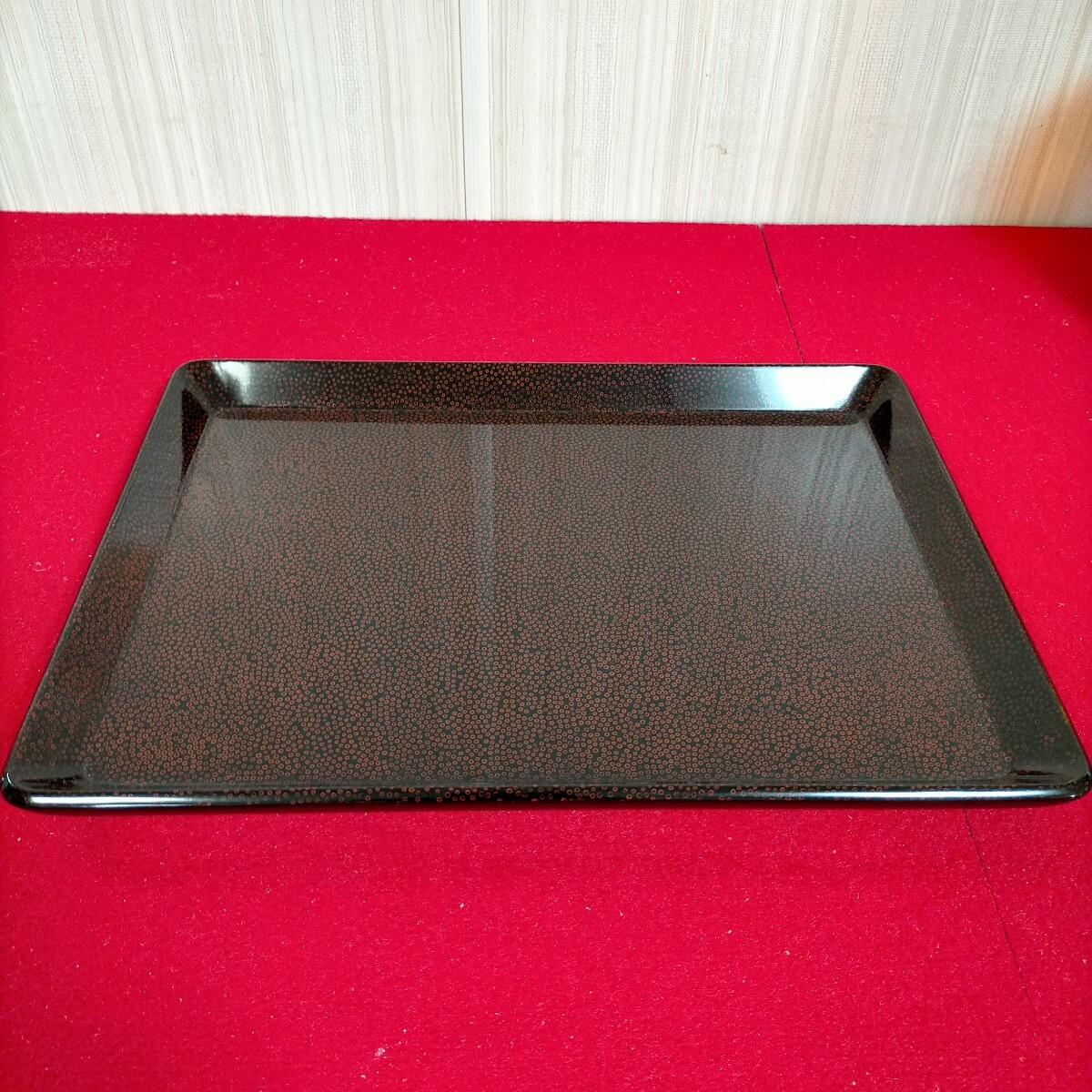 ● 津軽塗お盆　角盆　 漆器　●Ｔ-3