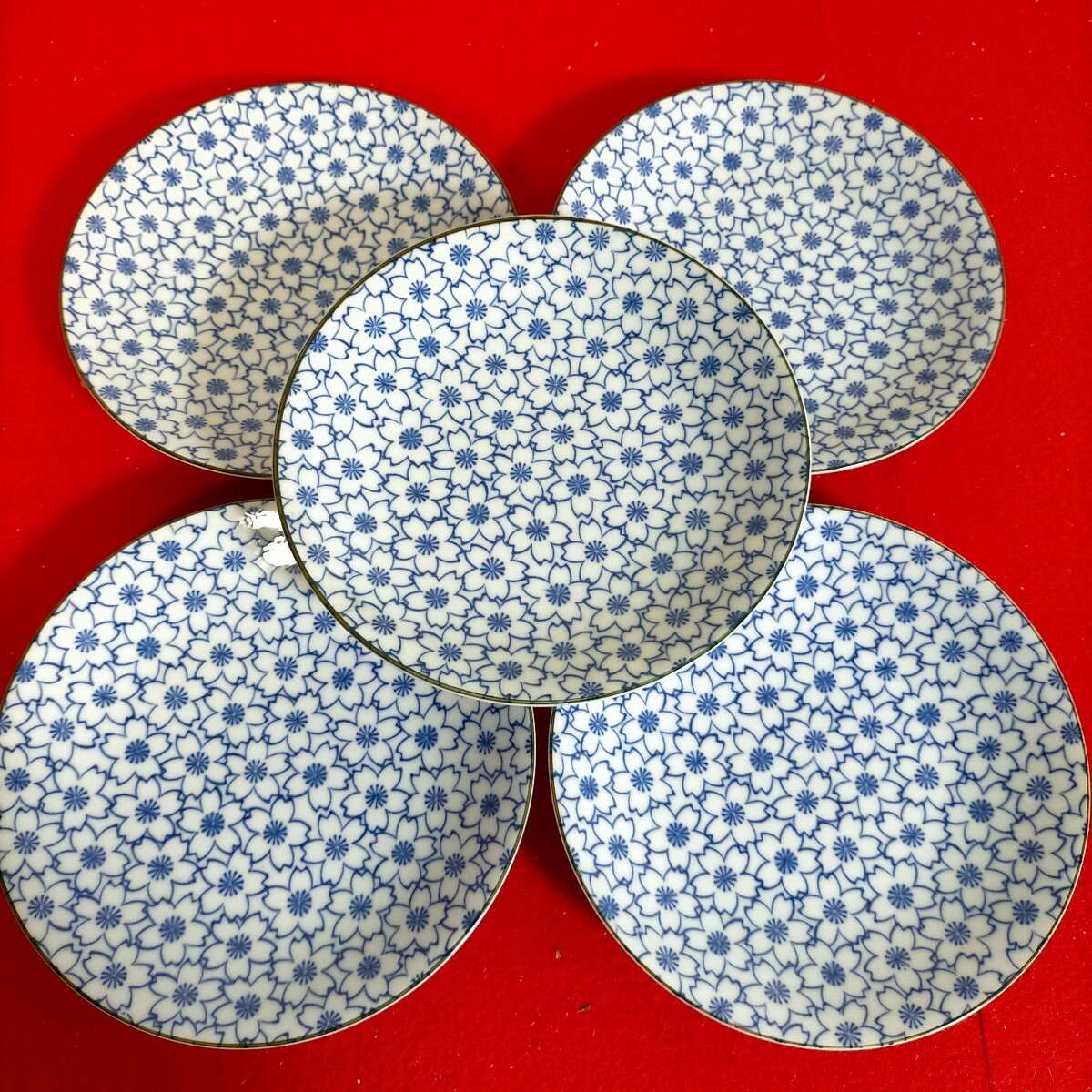 ● 染付　 小皿　 有田焼　 和食器　 花柄●Ｃ-4