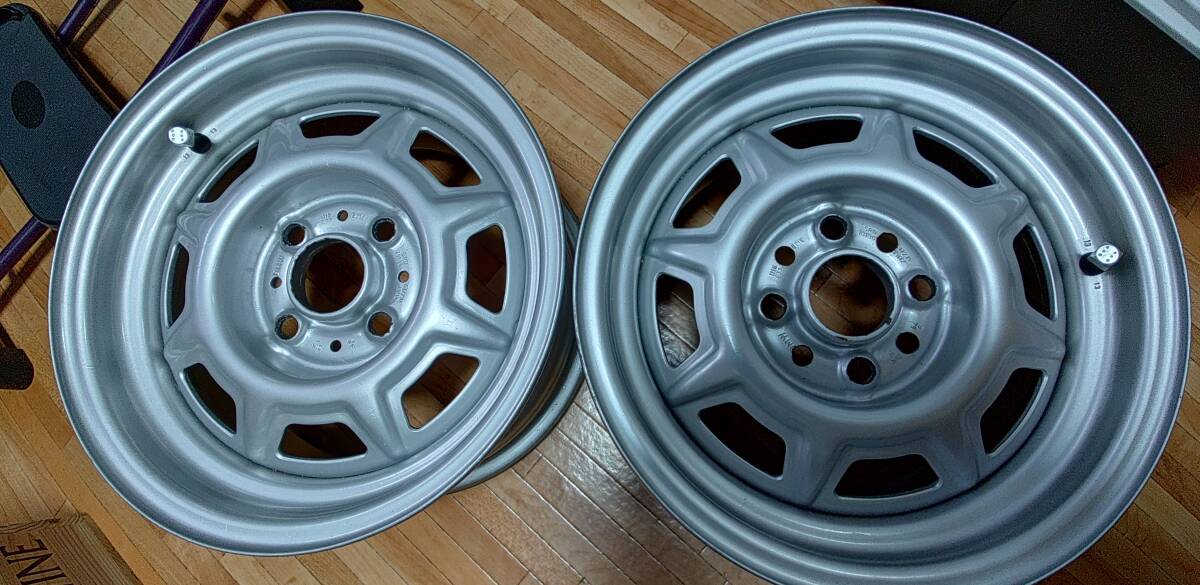 希少　BMW2002　純正オプション・スチールホイール13in/5.5ｊ/＋18・PCD100 加工・鎌ヶ谷ワイドホイール2本セット