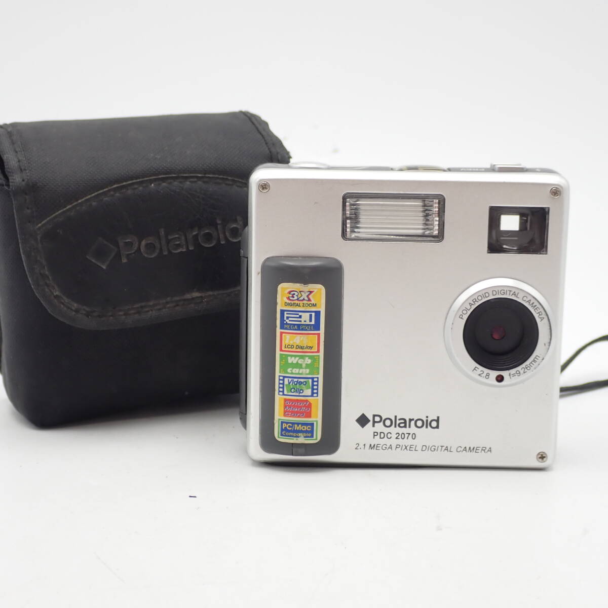 1円～☆Polaroid ポラロイド PDC 2070 コンパクトデジタルカメラ シルバーカラー アンティーク レトロカメラ/向0612-1000