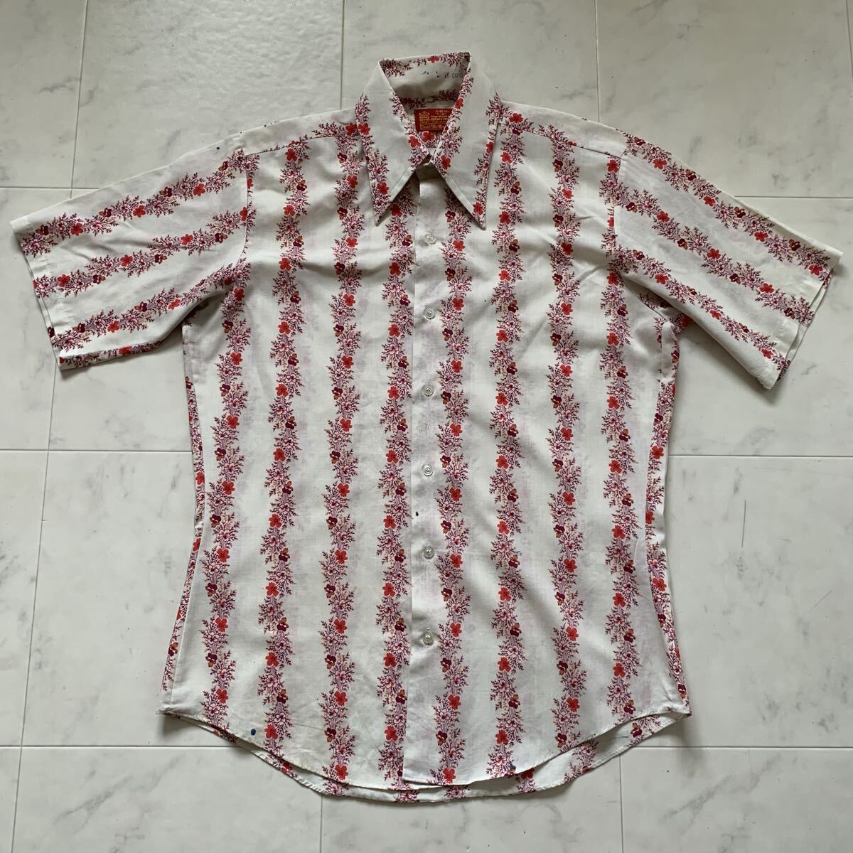 70’s/ビンテージ/Sears/シアーズ/KINGS ROAD/キングスロード/半袖シャツ/花柄/総柄/Shirt/半袖/アロハシャツ/ハワイアン/