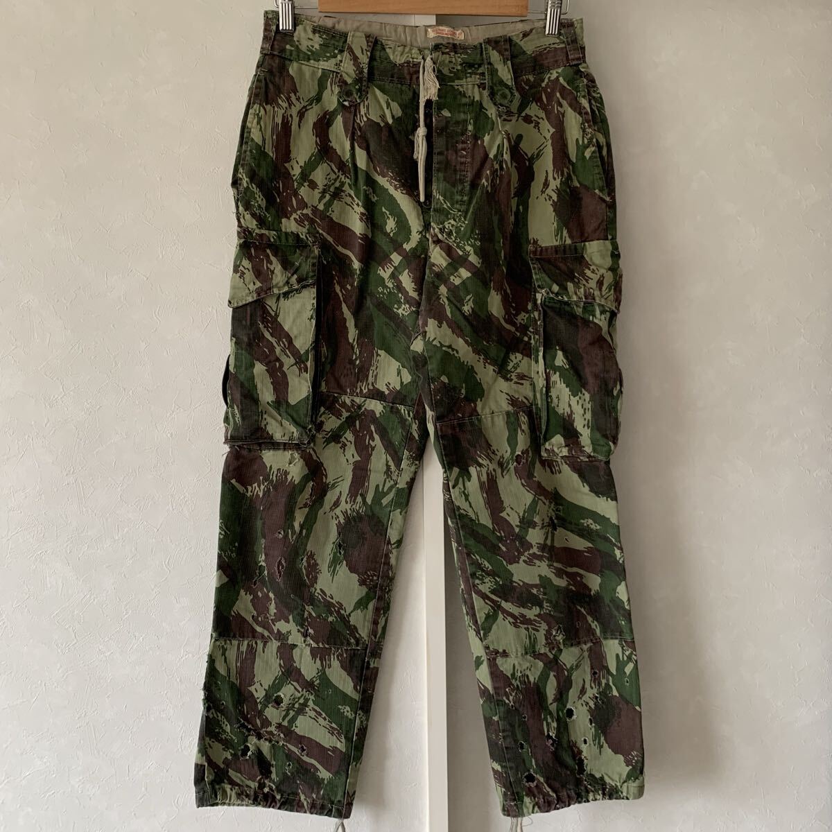 実物/60‘s/ポルトガル軍/Portuguese Armed Forces/パラトルーパー/パンツ/リザードカモ/ミリタリー/カーゴパンツ/迷彩/パンツ/軍モノ/軍物