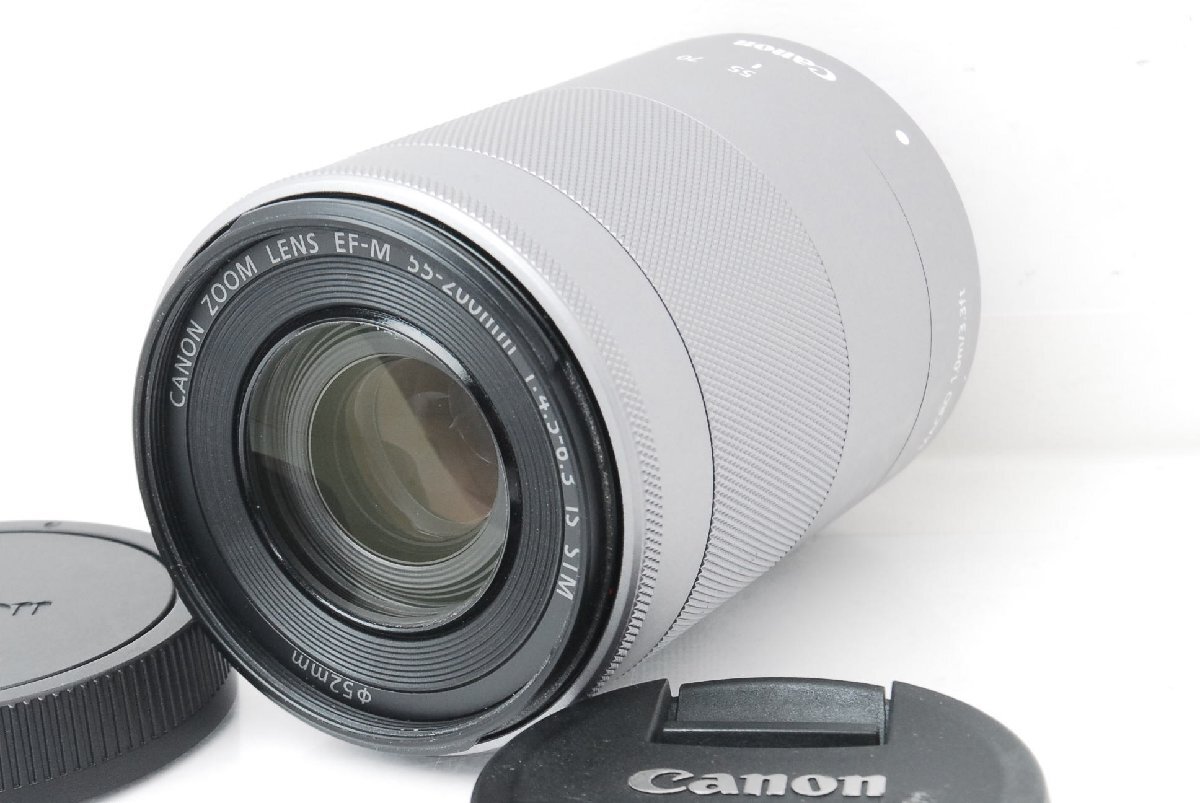 Canon キヤノン EF-M 55-200mm F4.5-6.3 IS STM シルバー 手ぶれ補正付き