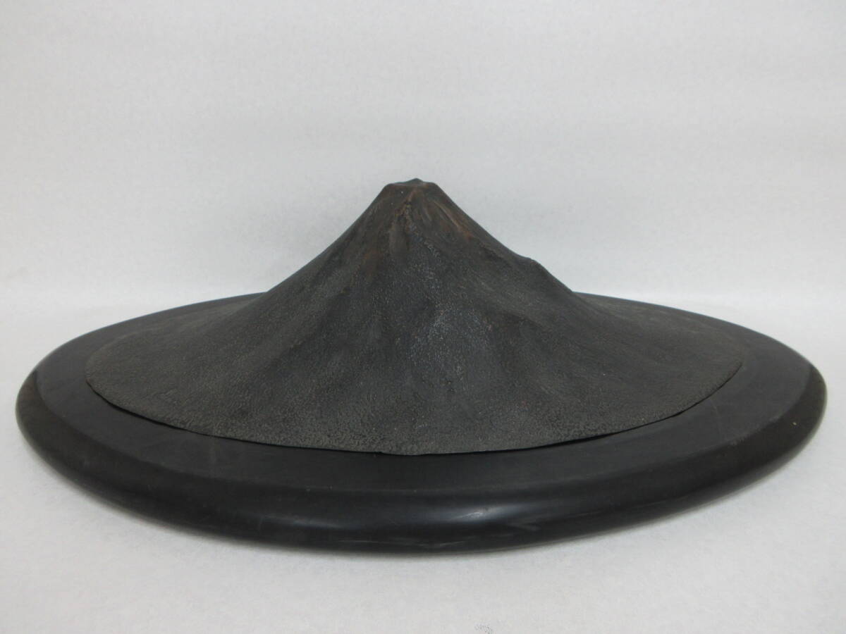 Ｔ５１５２　金工師造　銅　富士山　台付き　盆景　幅５３．５ｃｍ　３．８ｋｇ