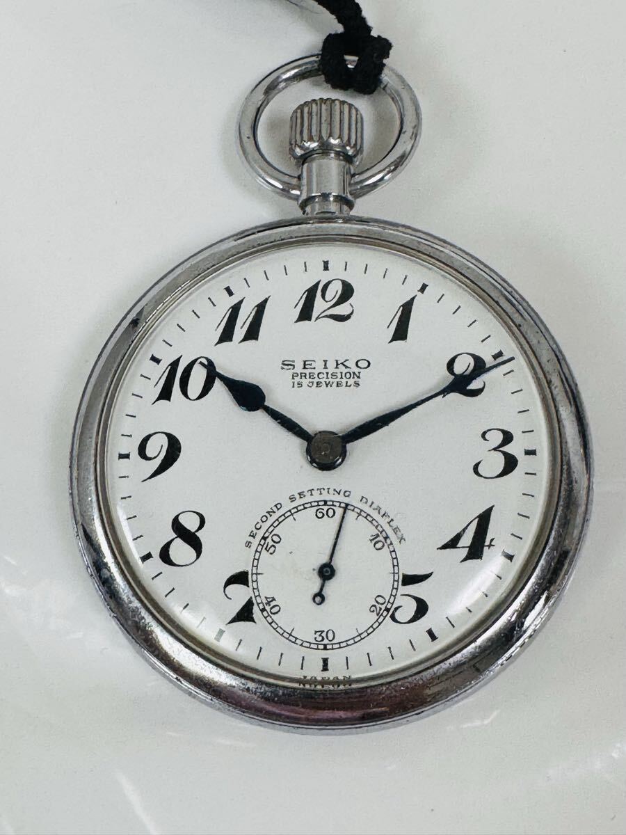 Ξ 304458 / SEIKO 19セイコー 鉄道時計 手巻き 15石 ダイアフレックス /616-40