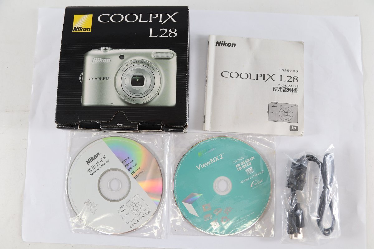 NIKON ニコン COOLPIX クールピクス L28 コンパクトカメラ デジタルカメラ コンデジ デジカメ 箱付き 動作未確認 5725-KF