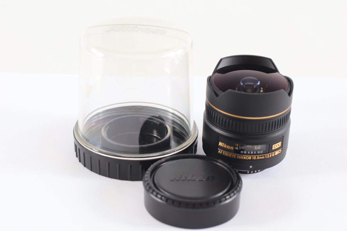 NIKON ニコン AF DX FISHEYE NIKKOR 10.5mm F/2.8G ED 対角線魚眼レンズ デジタル一眼レフカメラ専用 ケース付き 動作未確認 5697-TH