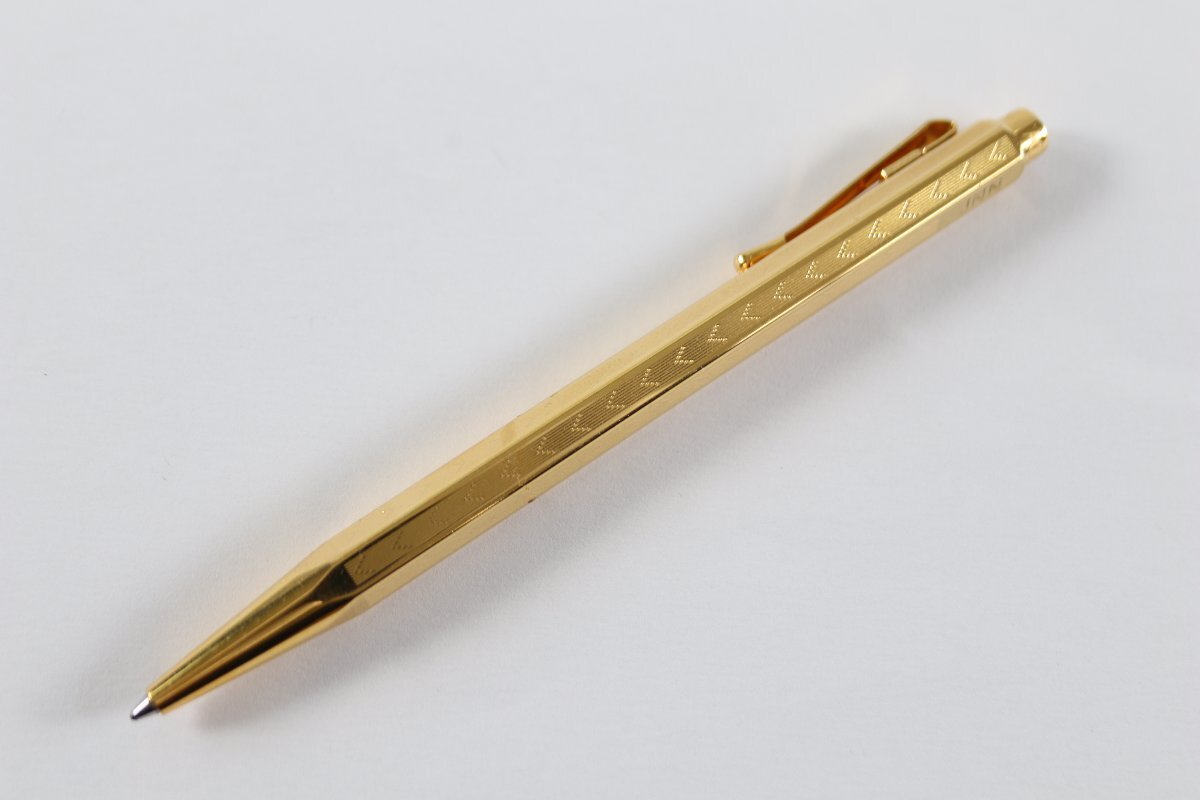 CARAN d'ACHE カランダッシュ エクリドール シェブロン ボールペン ゴールドカラー 筆記用具 文具 5768-YN