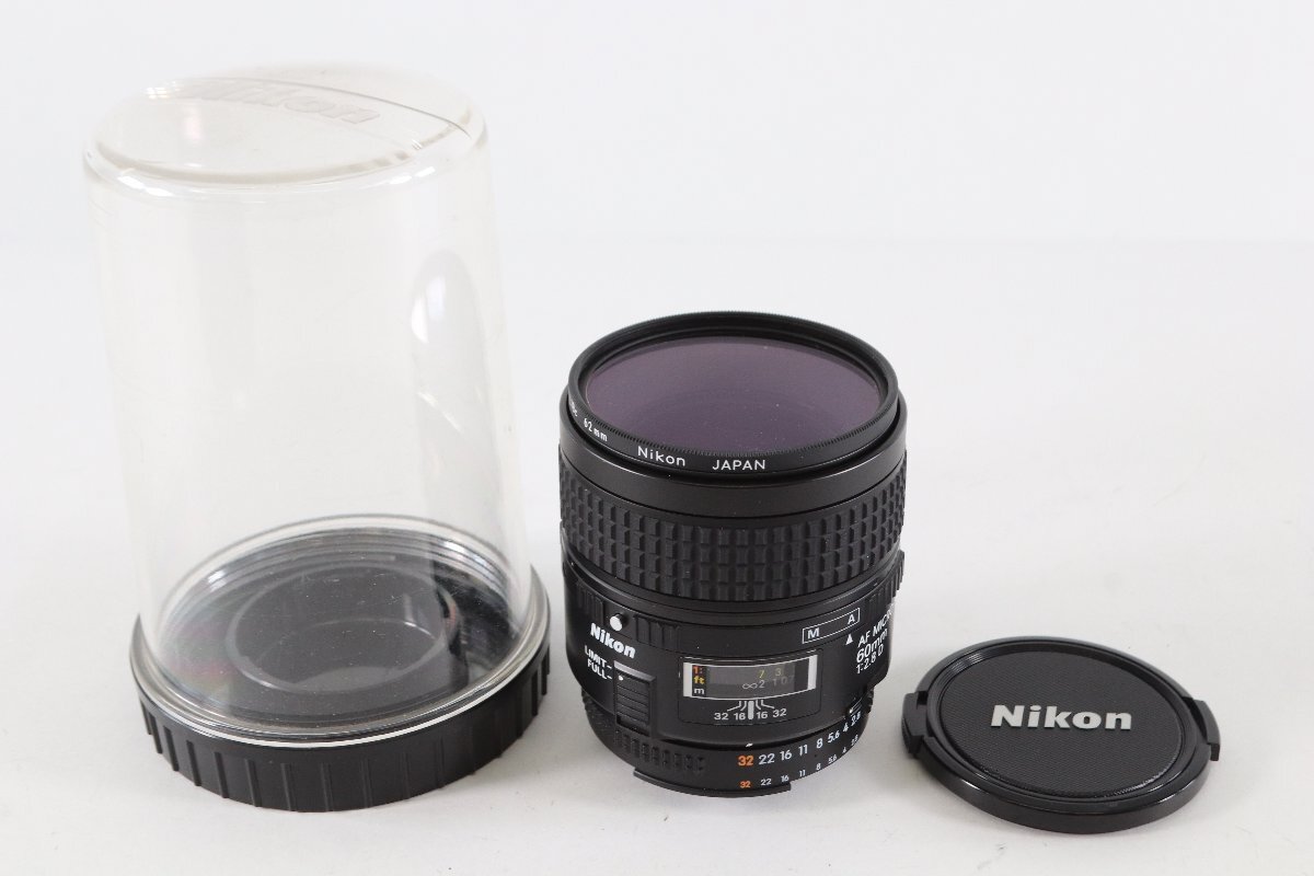 NIKON ニコン AF NICRO NIKKOR 60mm F2.8 単焦点レンズ ケース付き 動作未確認 5715-KF
