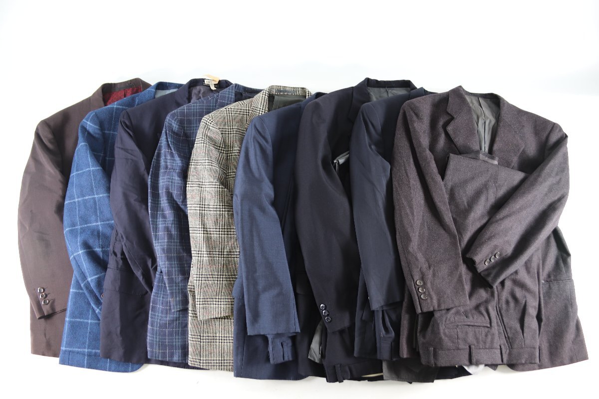 【13点】dunhill ダンヒル ジャケット×9 スラックス×4 サイズ AB3 52 050A 他含 メンズ スーツ ビジネス カジュアル まとめ 5761-KI
