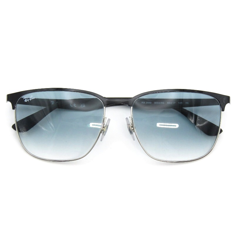 Ray-Ban レイバン メガネフレーム RB3569 度入り 中国製 ウェリントン シートメタル コンビ 9004/8G ブラック/シルバー 54001008