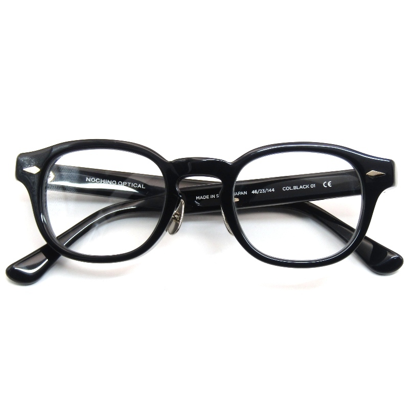 未使用 NOCHINO OPTICAL ノチノオプティカル サングラス NOCHINO FR ＃1 日本製 ノチノ 調光 8mm厚フロント GLOSS BLACK 61005659
