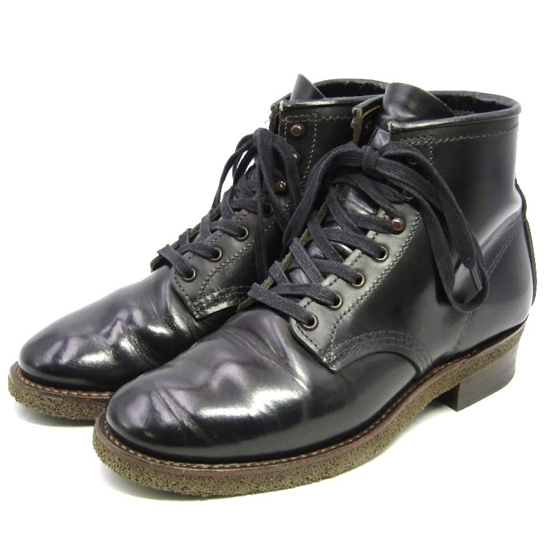 REDWING レッドウィング US6D 24cm ベックマン ラウンド 9060 茶芯 フラットボックス ワークブーツ ブラック クロンダイク 35005616