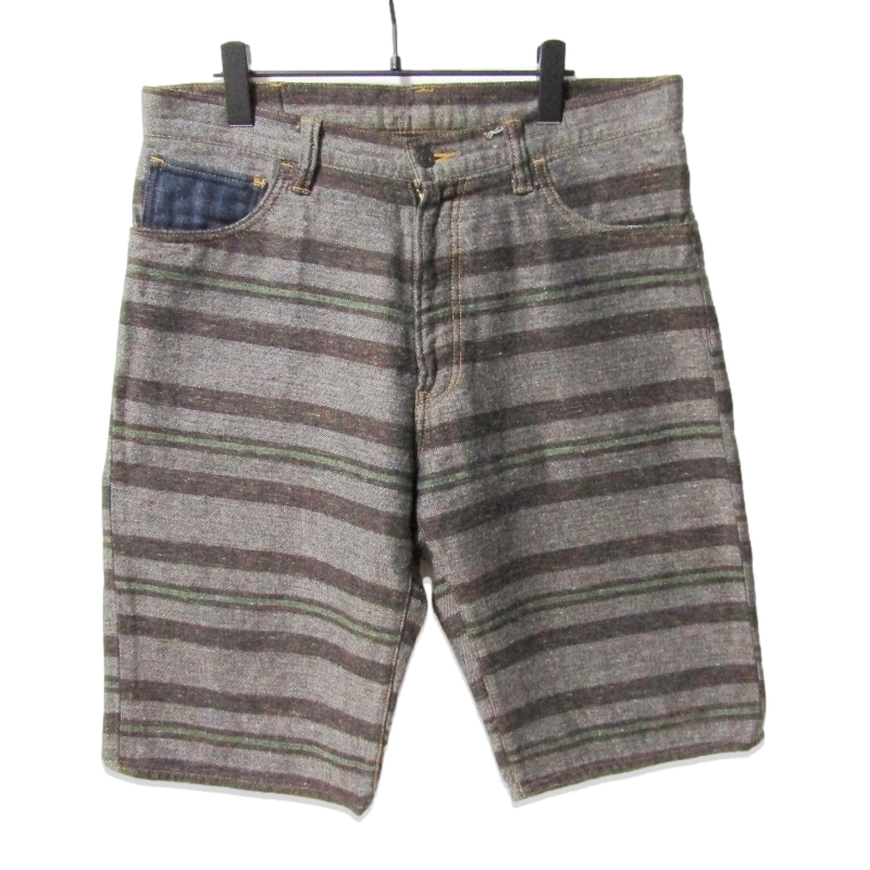 JELADO ジェラード ハーフパンツ ブランケットボーダー ROCKSTAR GARMENTS ショーツ コットン グレー 34 27113879