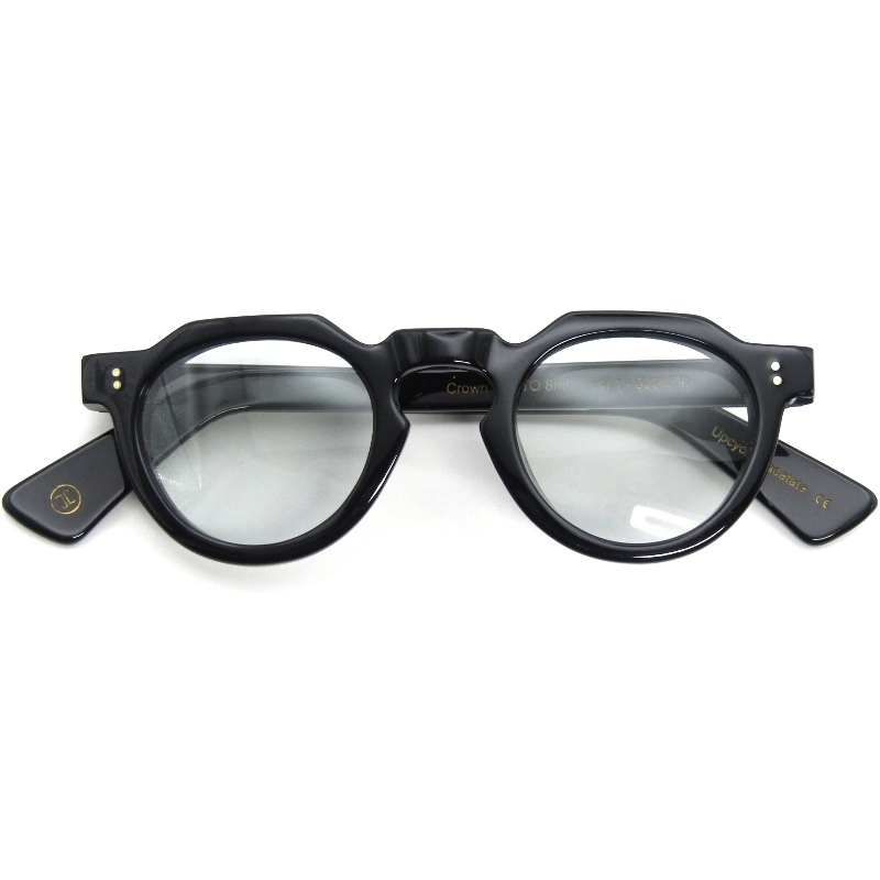 Lesca LUNETIER レスカ ルネティエ サングラス CROWN PANTO 8mm UPCYCLING ACETATE フランス製 クラウンパント 1 ブラック 54001033