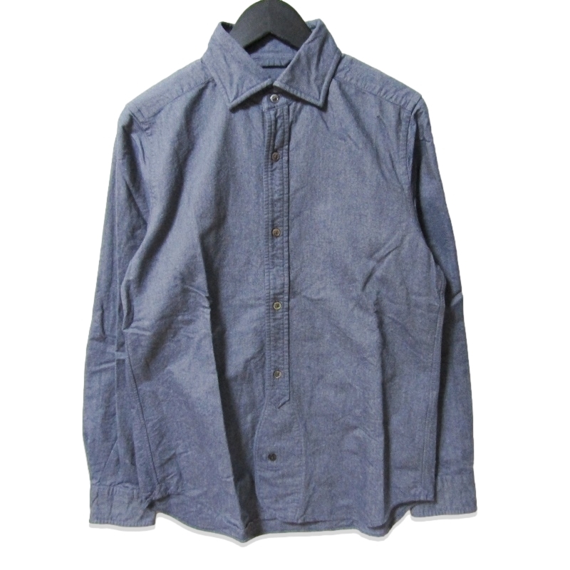 Nigel Cabourn ナイジェルケーボン 長袖シャツ 80490010000 BRITISH OFFICER'S SHIRT CLASSIC インディゴ 46 27113902