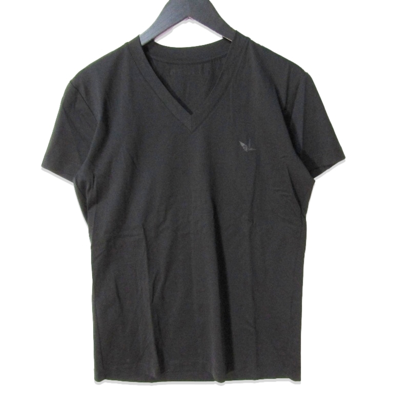 1piu1uguale3 ウノピゥウノウグァーレトレ 半袖VネックTシャツ MRT240 S/S V-NECK CUT SEW カットソー コットン ブラック 黒 4 27114002