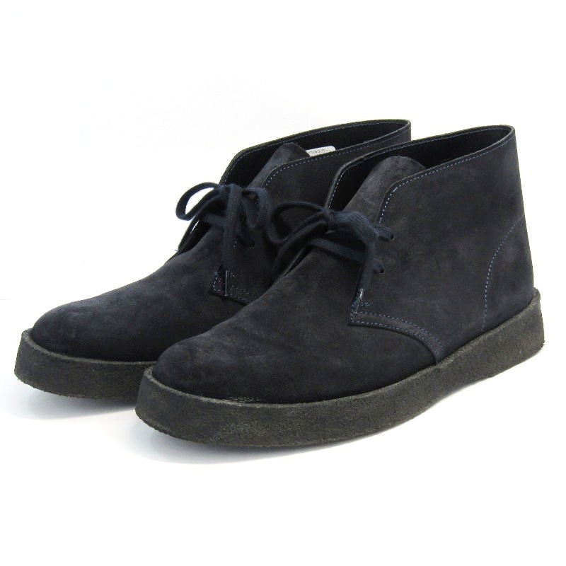 Clarks クラークス UK7G デザートブーツ SHIPS別注 DESERT BOOTS MUDGUARD スエード シップス ネイビー 18002190