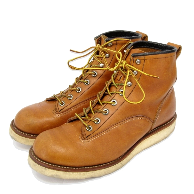 REDWING レッドウィング US8.5D 26.5cm 6インチ ラインマン 2904 2008年製 ブラウン ワークブーツ レーストゥトゥ オロイジナル 35005680