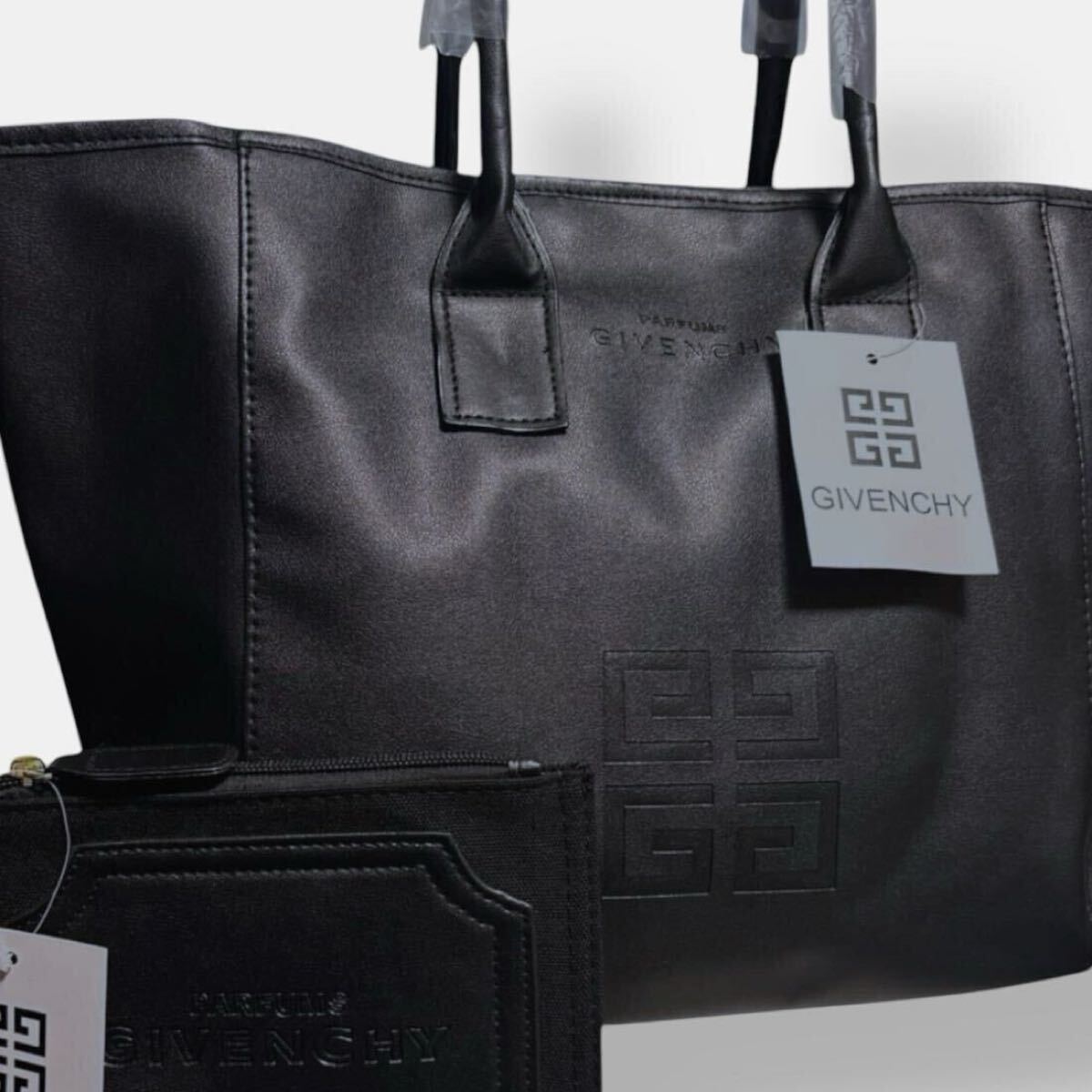 1円~ 新品未使用 GIVENCHY ジバンシー ジバンシィ トートバッグ ビジネスバック ハンド ショルダー ポーチ ロゴ メンズ 通勤 A4収納 大容量