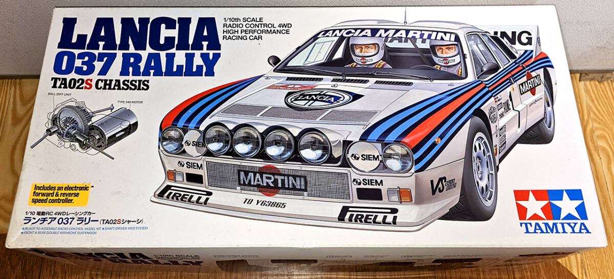 [1000円スタート] 新品未組立 1/10RC ランチア 037 ラリー（TA02-Sシャーシ） 特別販売製品 58654