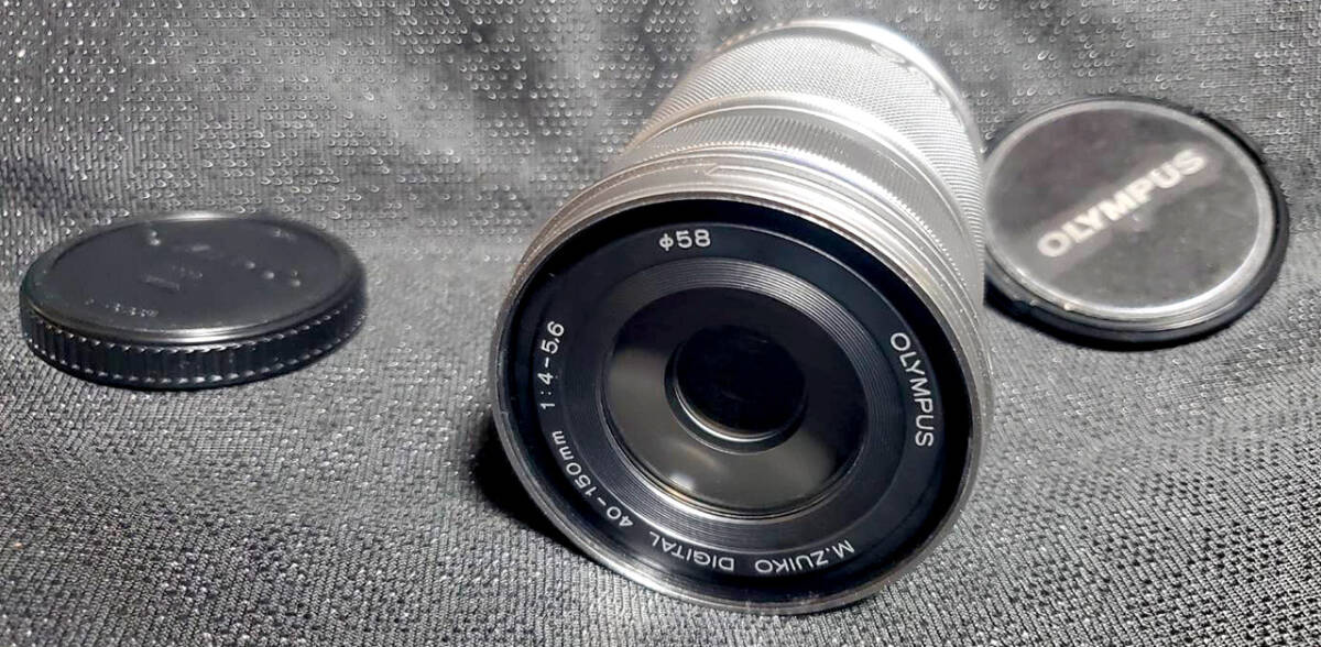 [1000円スタート] 実用動作品 オリンパス OLYMPUS M.ZUIKO DIGITAL ED 40-150mm F4.0-5.6 R シルバー マイクロフォーサーズ m43