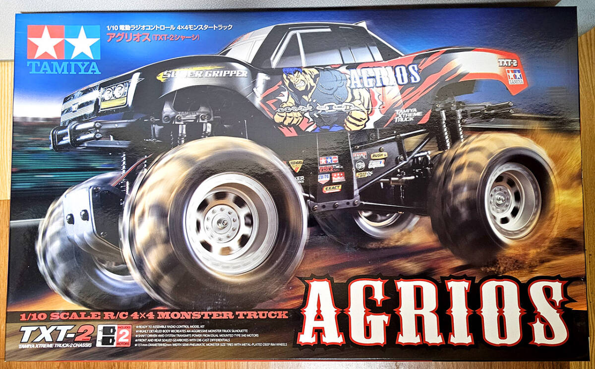 [1000円スタート] 新品未組立 1/10RC 4×4モンスタートラック アグリオス 4WD TXT-2シャーシ 58549