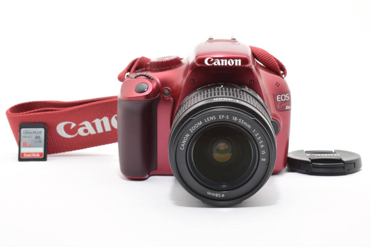 ★良品★キャノン Canon EOS Kiss X50 18-55mm 1:3.5-5.6 IS Ⅱ 《ショット数3169回》★ Y1362 #4997