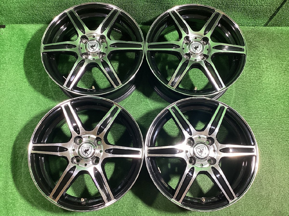 BROOK　15インチアルミホイール 5.5J ＋42 4H PCD100　 4本セット M3-3　IC