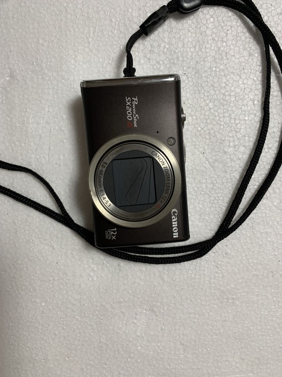 1円スタート　Canon PowerShot SX200 IS 12.1mega pixels コンパクトデジタルカメラ デジタルカメラ デジカメ 通電確認済　