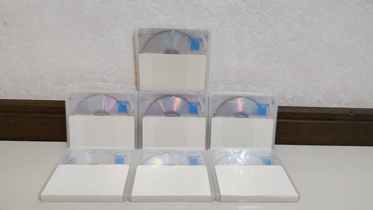 ★未使用品☆maxell/日立マクセル MDディスク 80分 7枚組 MDウォークマン WALKMAN カセットテープ 録音/音楽/宅録 土日祝も発送可◎
