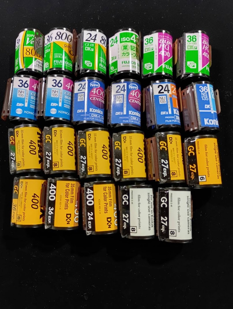 【送料無料】期限切れフィルム（フジカラー、コニカカラー、コダカラー）　計23本