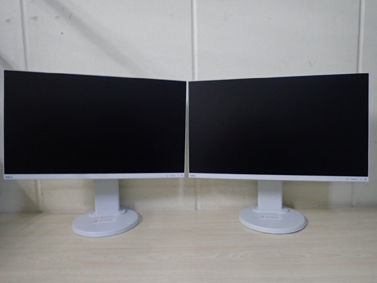 【2台セット】NEC MultiSync E241N-C 24型ワイド液晶モニター フルHD HDMI DisplayPort VGA 動作確認済 (@2139)