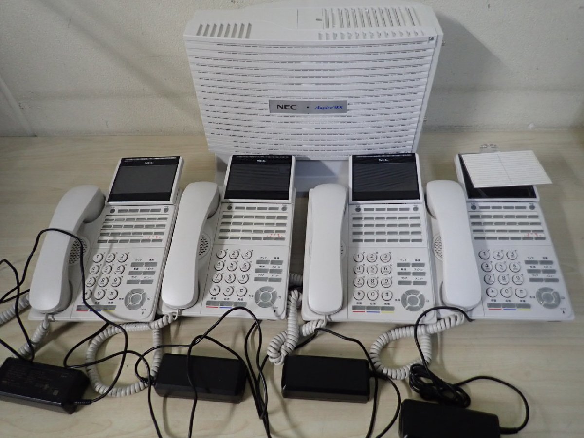 NEC Aspire WX IP8D-3KSU-B1 主装置 ITK-24CG-1D(WH)TEL×4台 初期化済（@2176）