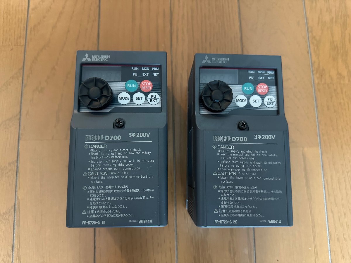 ★★三菱電機　インバーター　FR-D720-0.2K 2台セット（中古品）